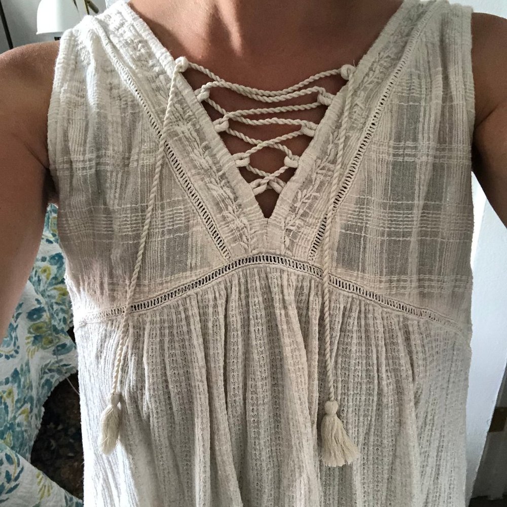 Lucky Brand  Off-White Boho Summer Top
